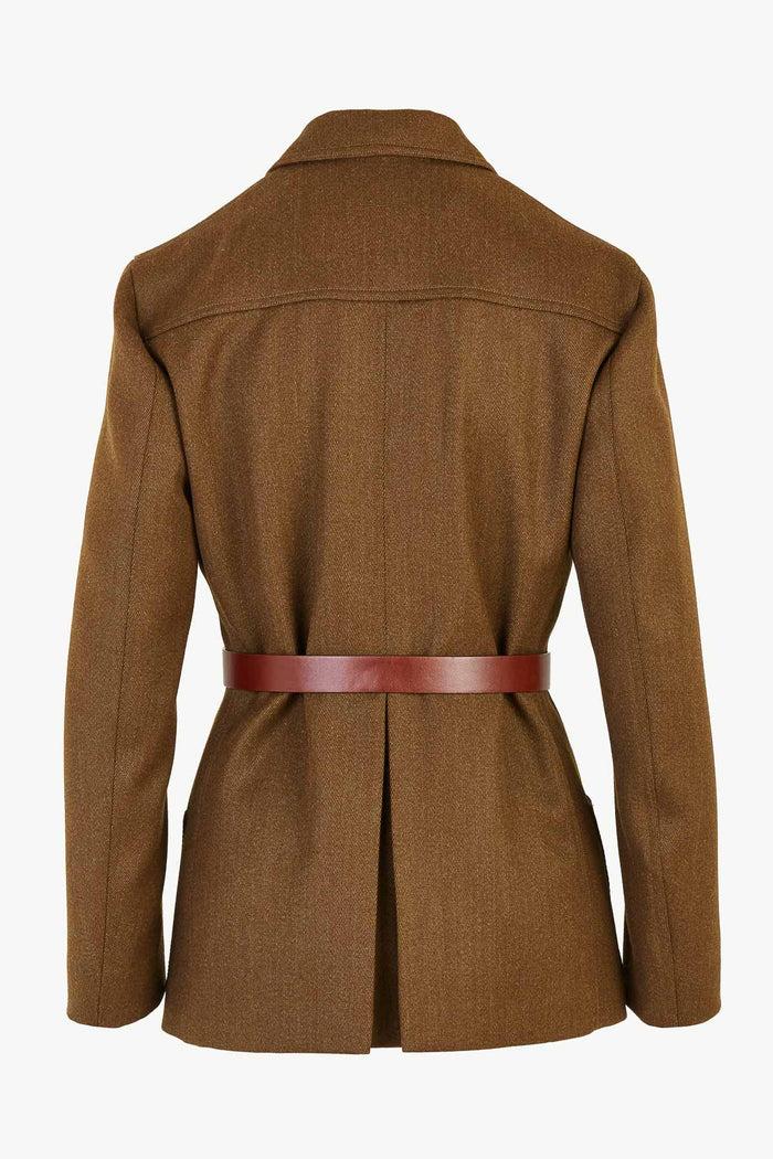 Giuliva Heritage Collection Nora Jacket In Wool Whipcord With Belt