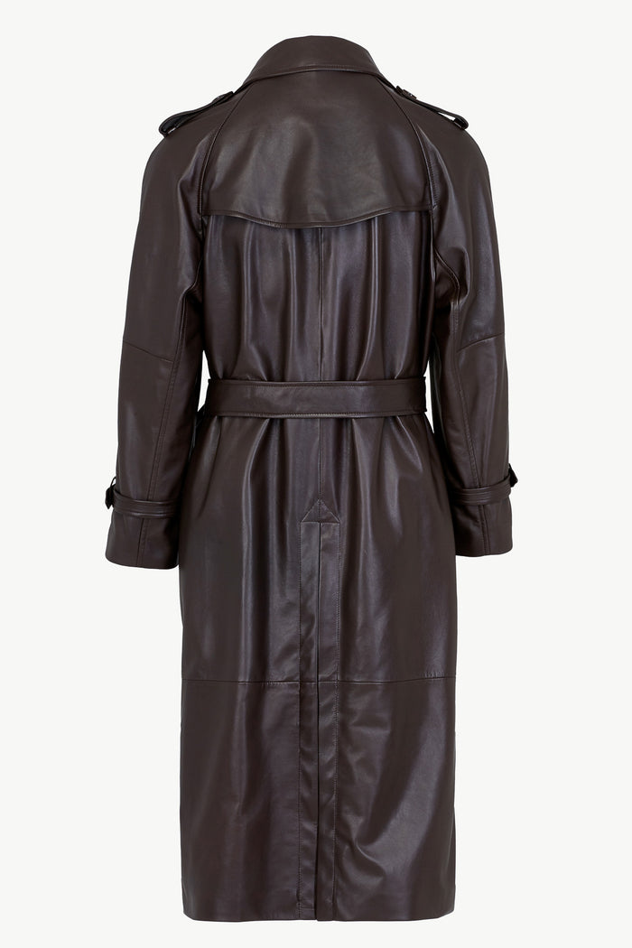 Giuliva Heritage Collection Oscar Trench Coat In Leather
