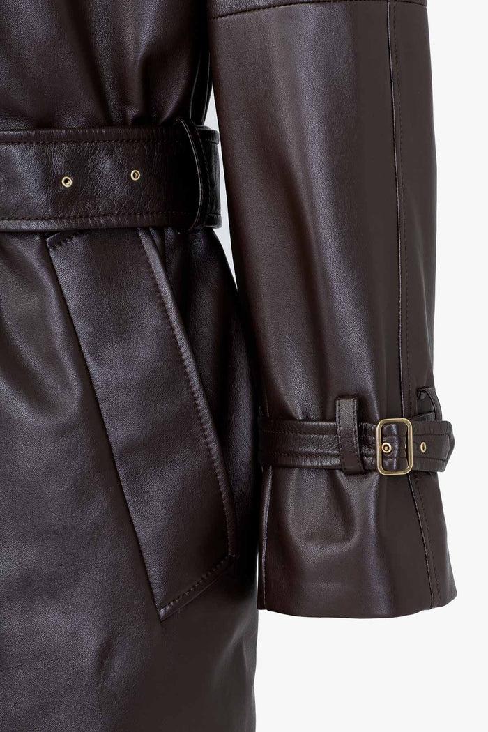 Giuliva Heritage Collection Oscar Trench Coat In Leather