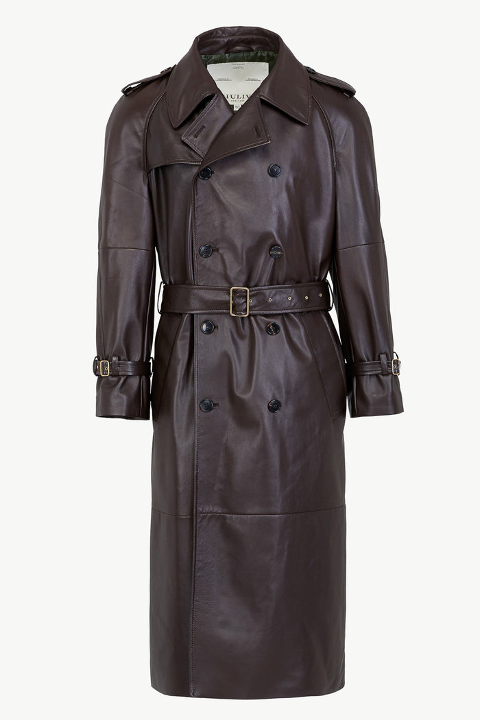 giuliva heritage collection Oscar Trench Coat in Leather