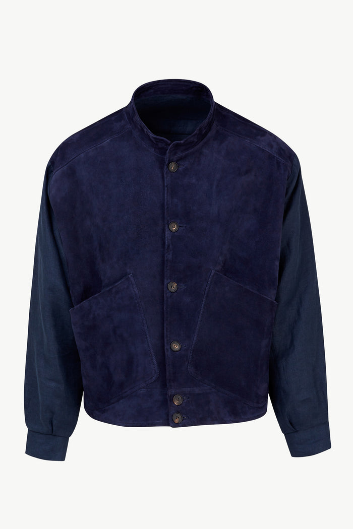 giuliva heritage collection Otto Jacket in Suede and Linen