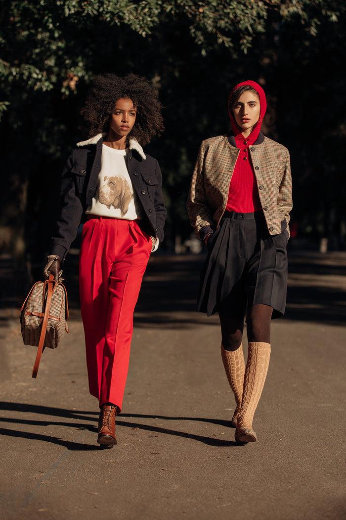 Giuliva Heritage Collection Ottone Unisex Sweater In Virgin Wool Jacquard