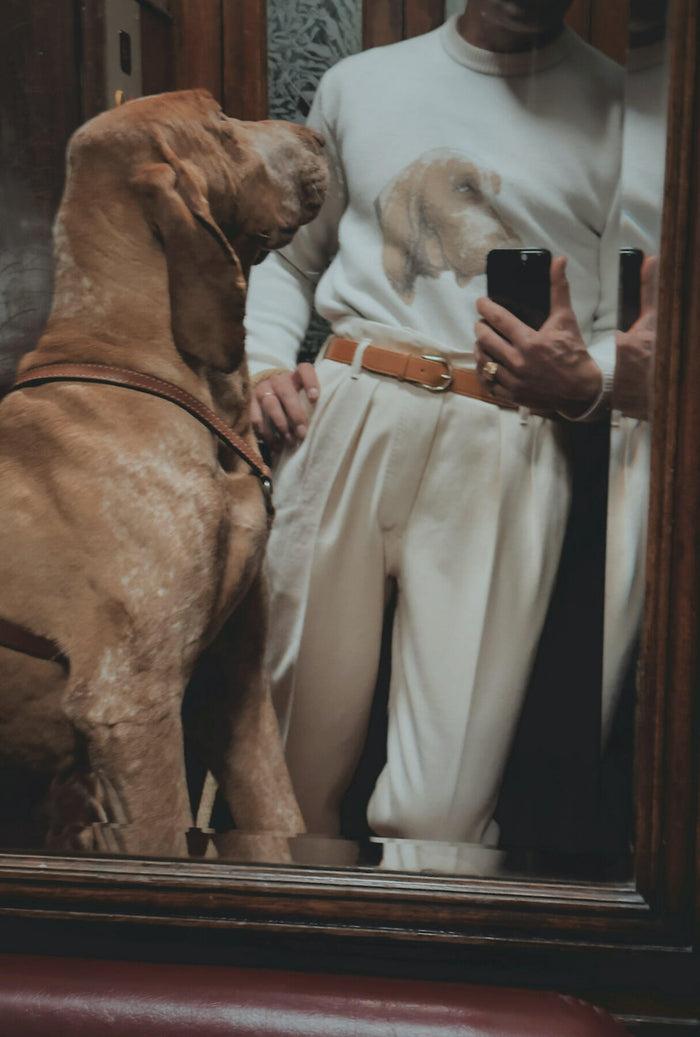 Giuliva Heritage Collection Ottone Unisex Sweater In Virgin Wool Jacquard