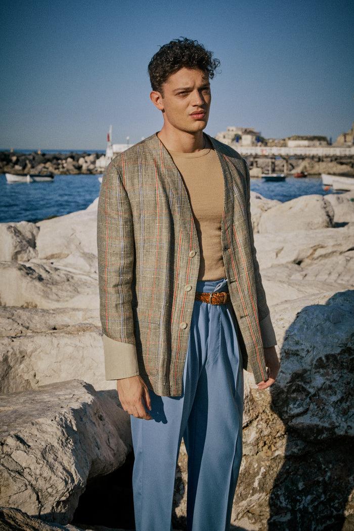 Giuliva Heritage Collection Pablo Blazer In Linen Weave