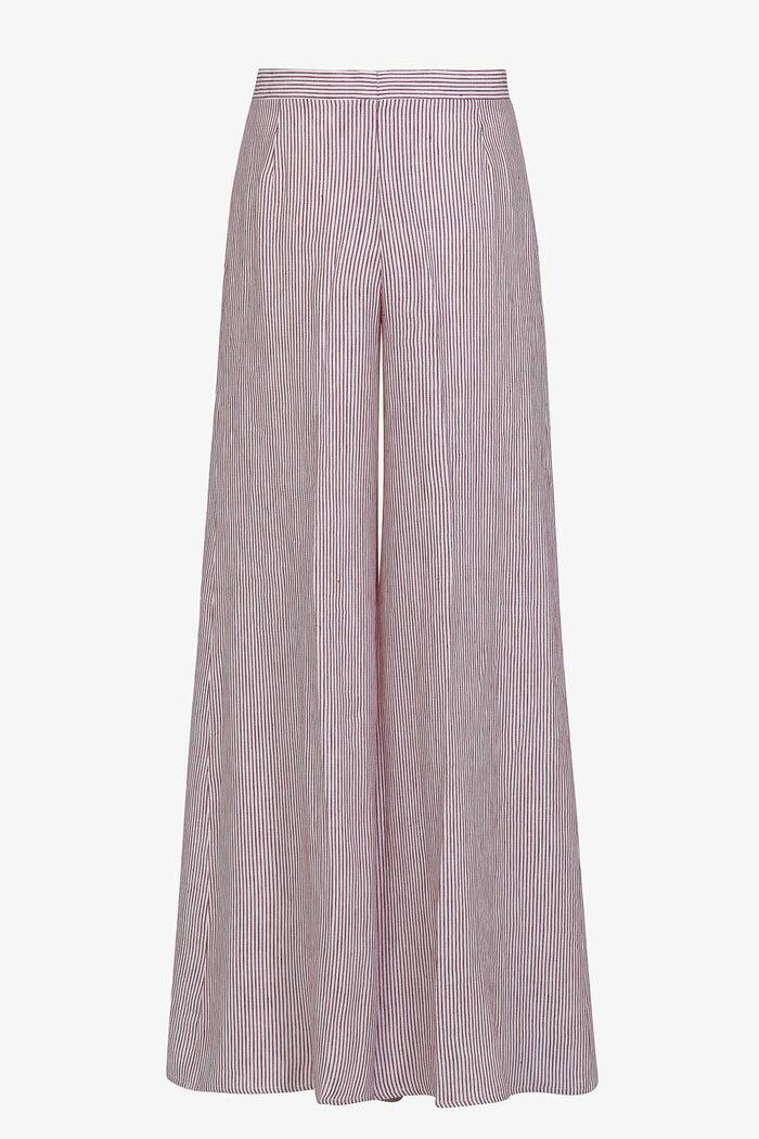 Giuliva Heritage Collection Paola Trousers In Striped Linen