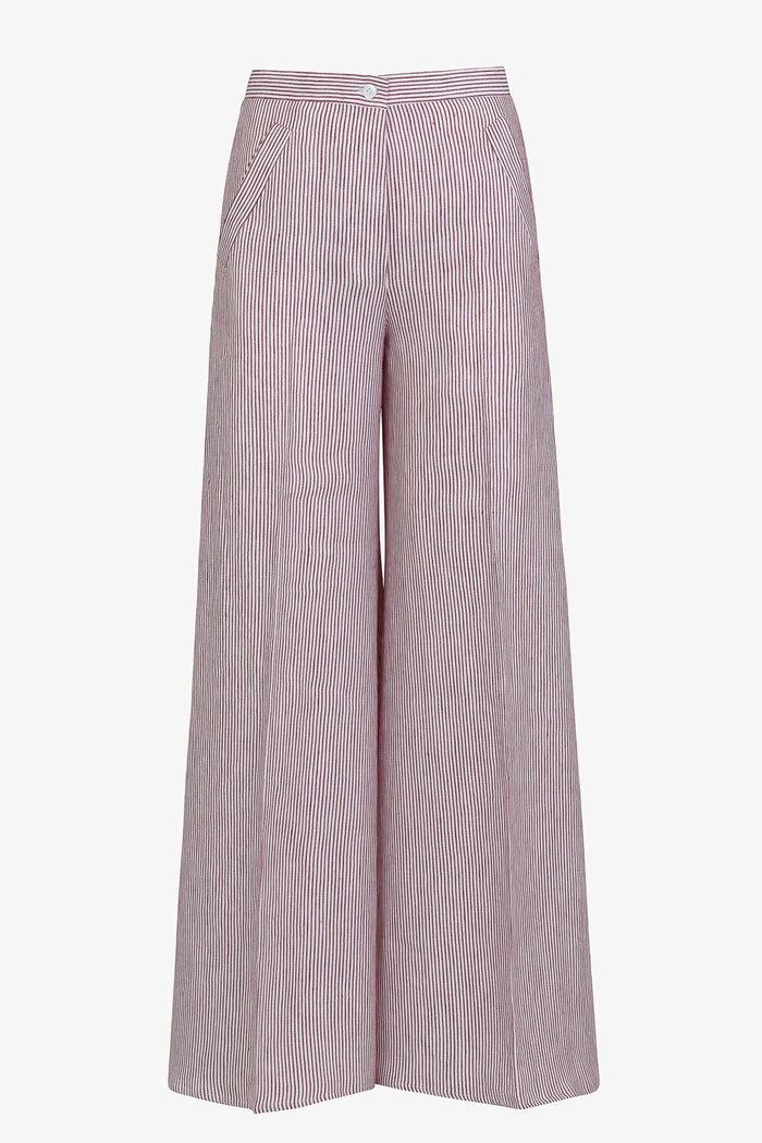 giuliva heritage collection Paola Trousers in Striped Linen