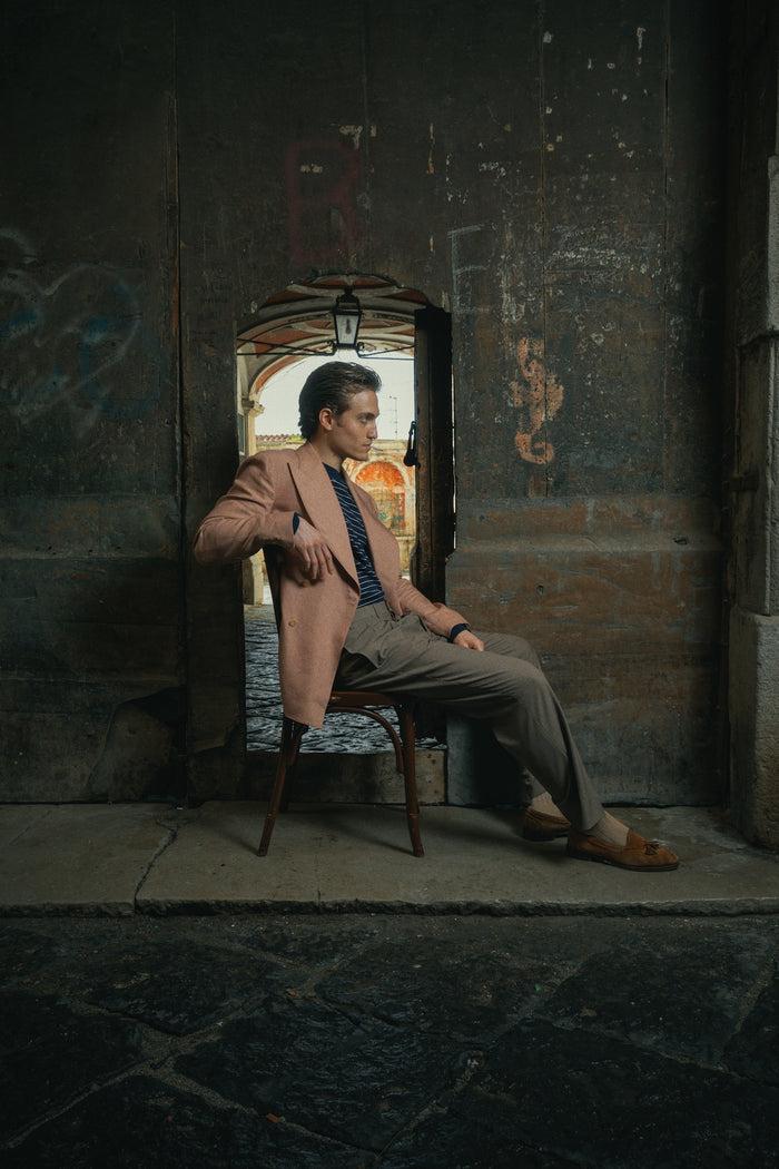 Giuliva Heritage Collection Phil Sweater In Cotton Knit Navy