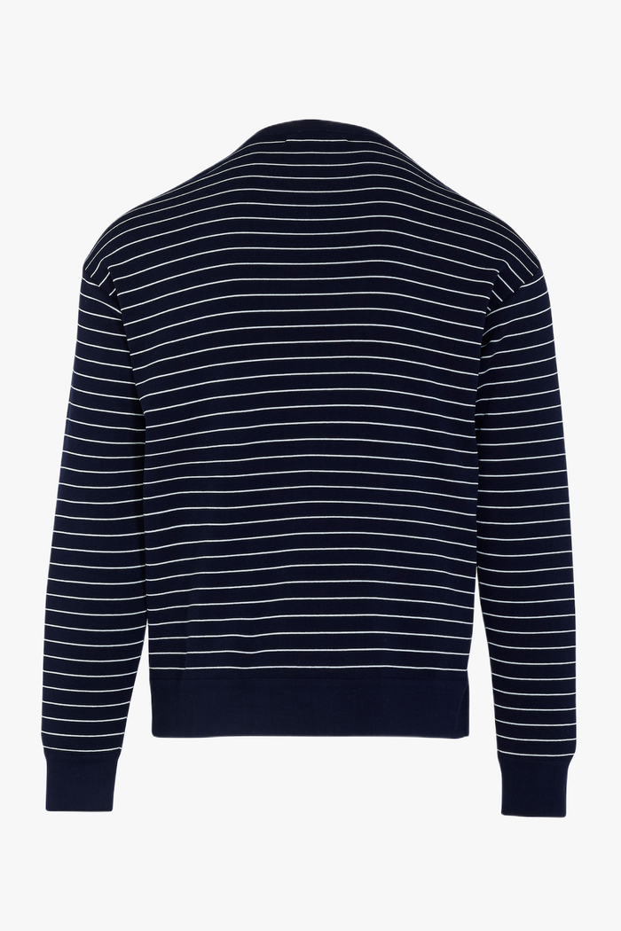 Giuliva Heritage Collection Phil Sweater In Cotton Knit Navy