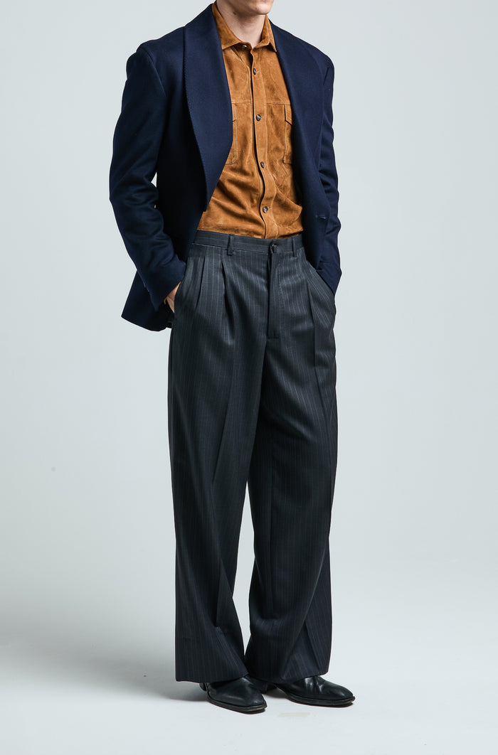 Giuliva Heritage Collection Quinto Trousers In Wool Pinstripe