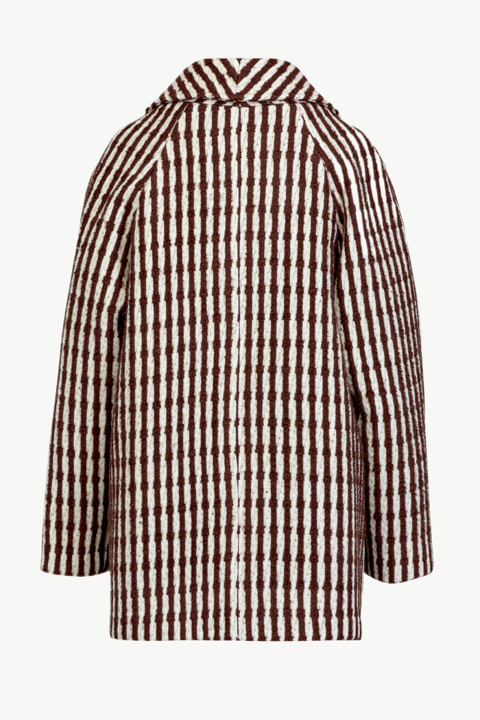 Giuliva Heritage Collection Rosella Coat In Chunky Wool Stripes