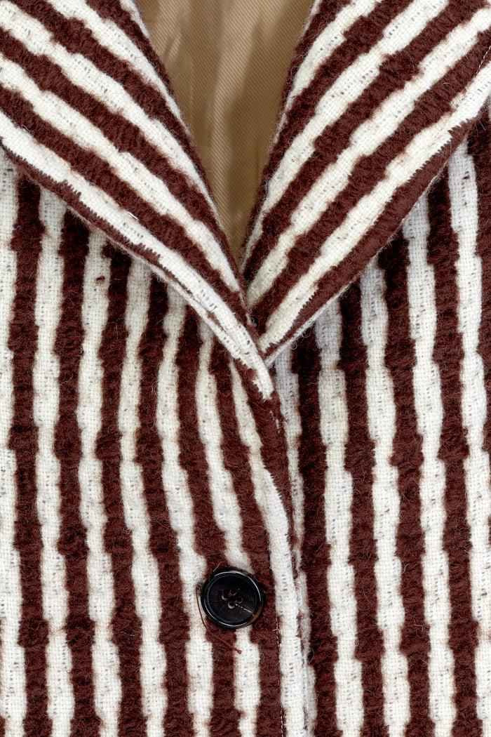 Giuliva Heritage Collection Rosella Coat In Chunky Wool Stripes