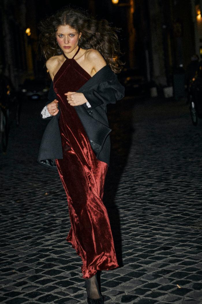 Giuliva Heritage Collection Sage Dress In Cotton Blend Velvet