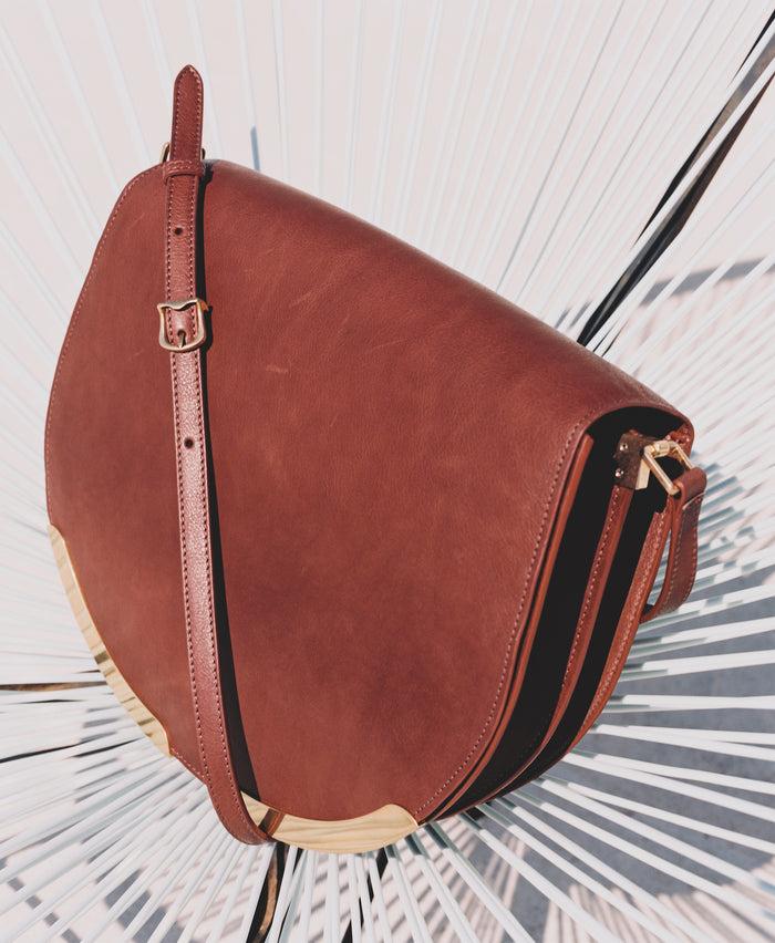 Giuliva Heritage Collection Sella Bag In Leather And Brass