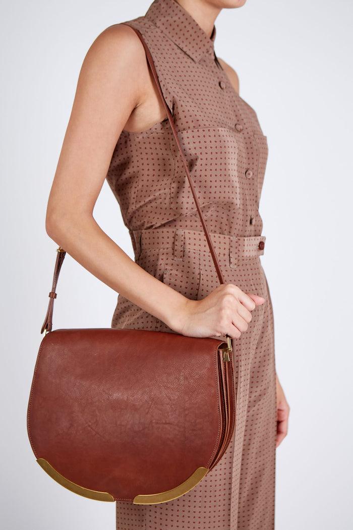 Giuliva Heritage Collection Sella Bag In Leather And Brass