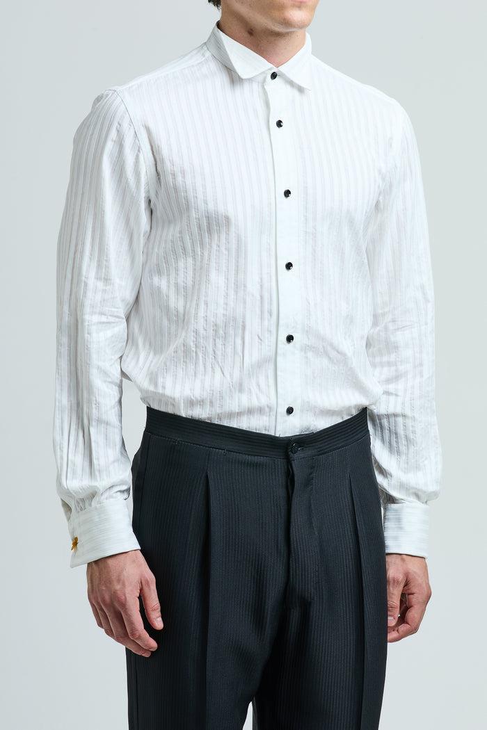 Giuliva Heritage Collection Smoking Shirt In Cotton