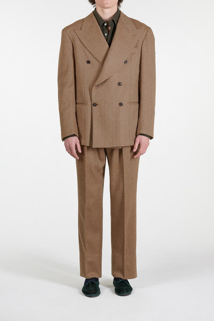 Giuliva Heritage Collection Stefano Blazer In Wool Herringbone