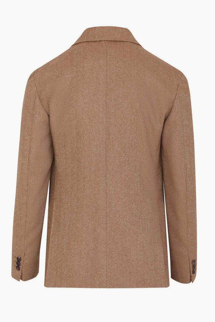 Giuliva Heritage Collection Stefano Blazer In Wool Herringbone