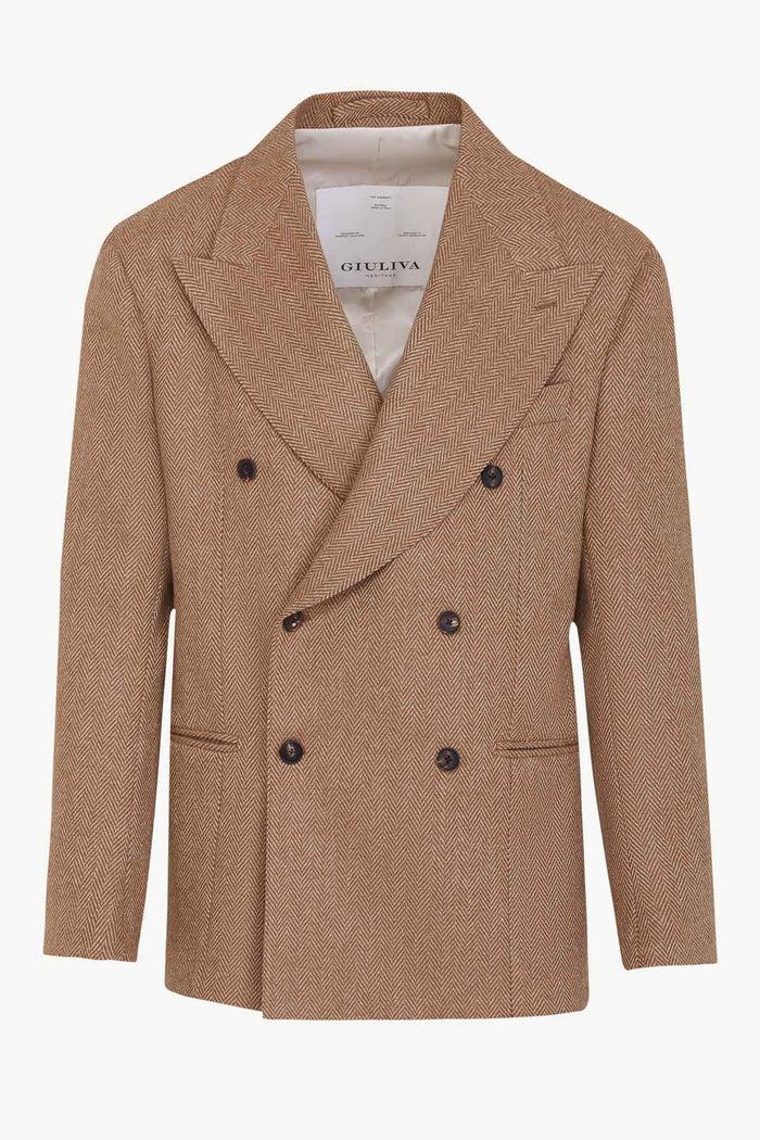 giuliva heritage collection Stefano Blazer in Wool Herringbone
