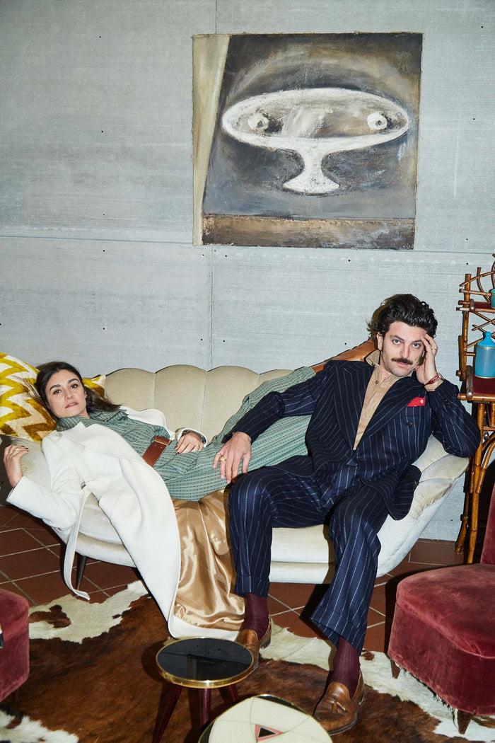 Giuliva Heritage Collection Stefano Blazer In Wool Pinstripe