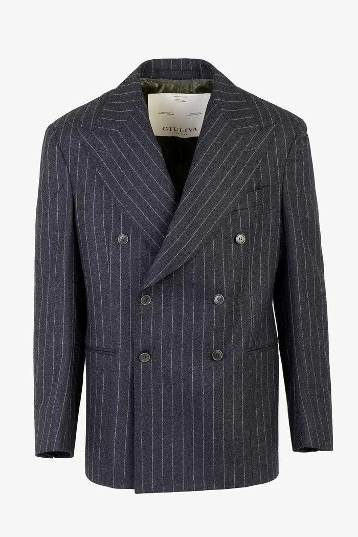 giuliva heritage collection Stefano Blazer in Wool Pinstripe