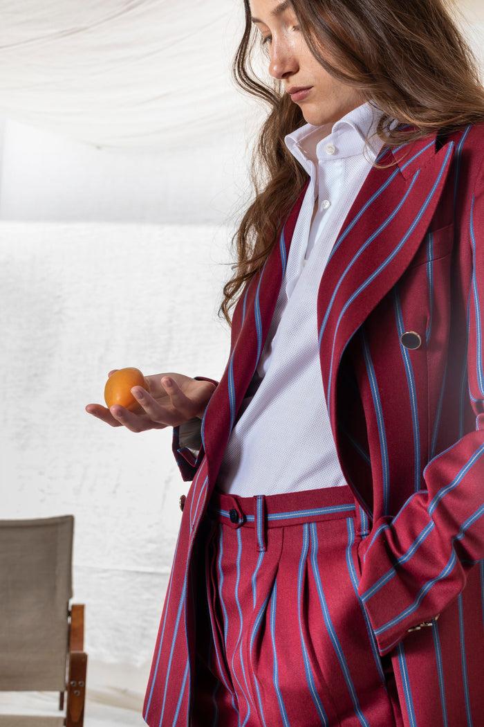 Giuliva Heritage Collection Stella Blazer In Lightweight Wool Pinstripe