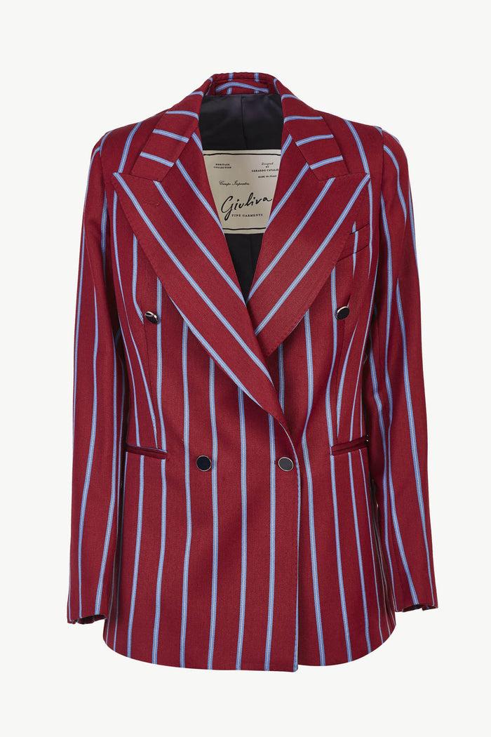 giuliva heritage collection Stella Blazer in Lightweight Wool Pinstripe