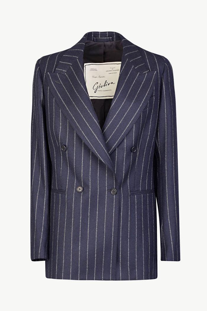 giuliva heritage collection Stella Blazer in Wool Pinstripe