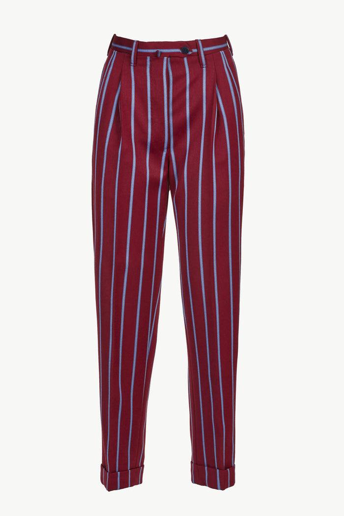 giuliva heritage collection Stella Trousers in Lightweight Wool Pinstripe