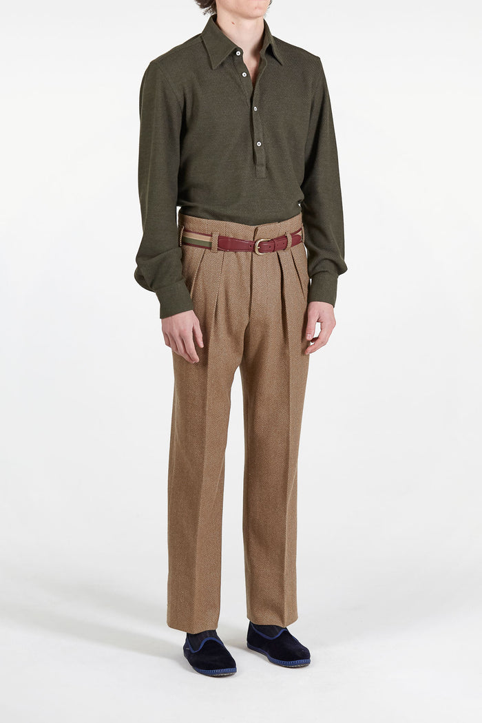 Giuliva Heritage Collection Taddeo Polo In Wool And Cotton Jersey