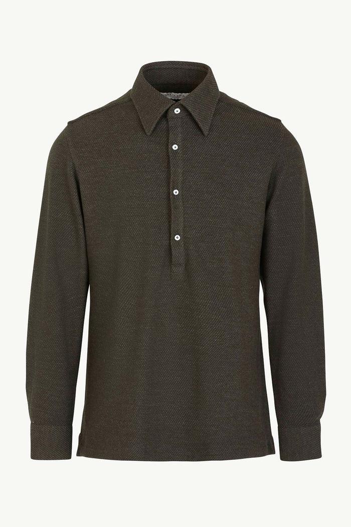 giuliva heritage collection Taddeo Polo in Wool and Cotton Jersey