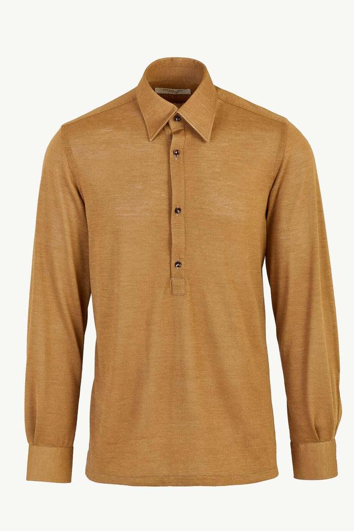 giuliva heritage collection Taddeo Polo Shirt in Wool and Alpaca
