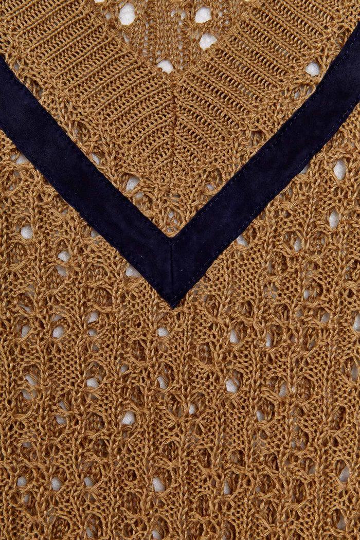 Giuliva Heritage Collection The Ambrogio Unisex Sweater In Linen And Lambskin