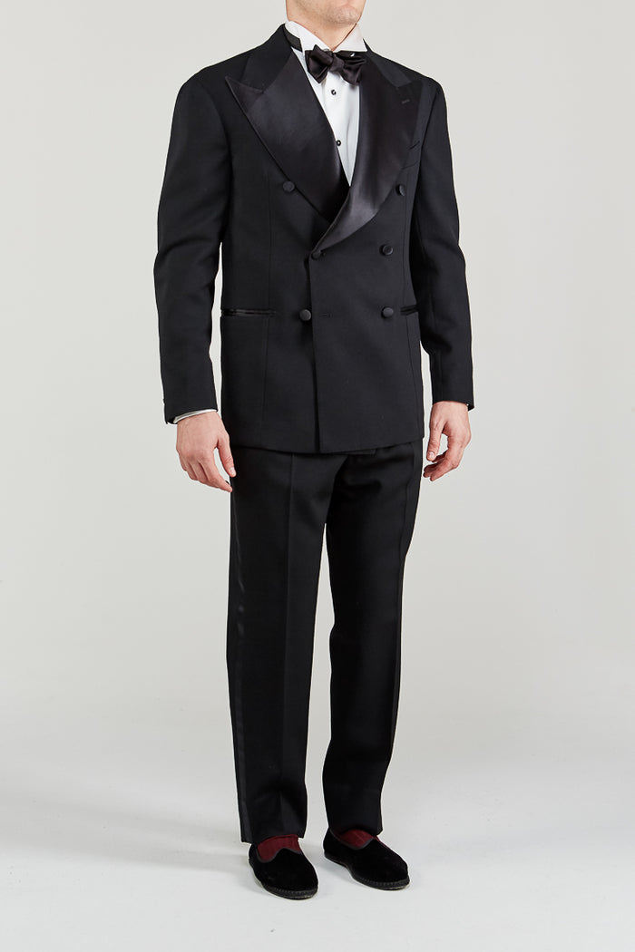 Giuliva Heritage Collection Tonino Smoking Blazer In Wool Barathea