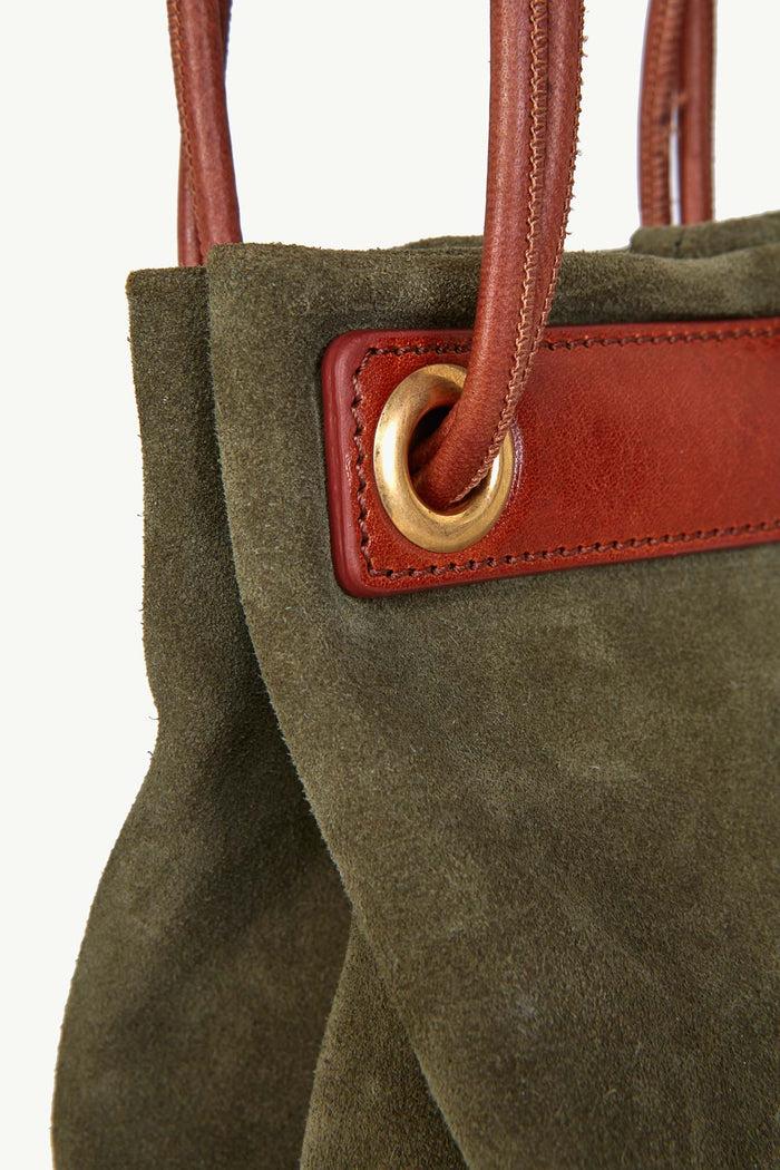 Giuliva Heritage Collection Treasure Bag In Suede And Leather