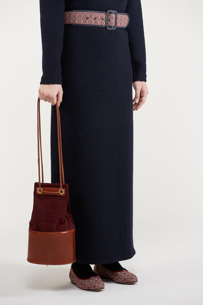 Giuliva Heritage Collection Treasure Bag In Suede And Leather