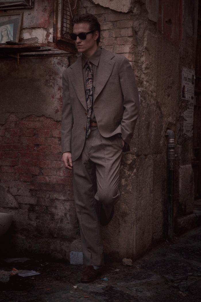 Giuliva Heritage Collection Umberto Trousers In Merino Wool Grisaille