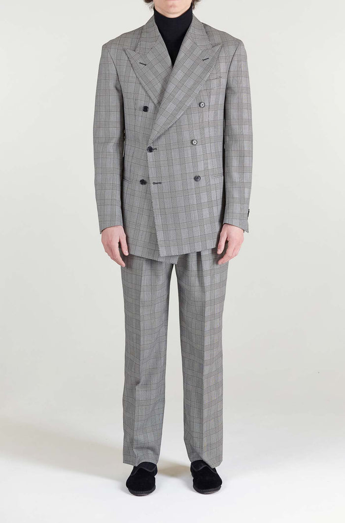 Giuliva Heritage Collection Umberto Trousers In Wool Glen Check