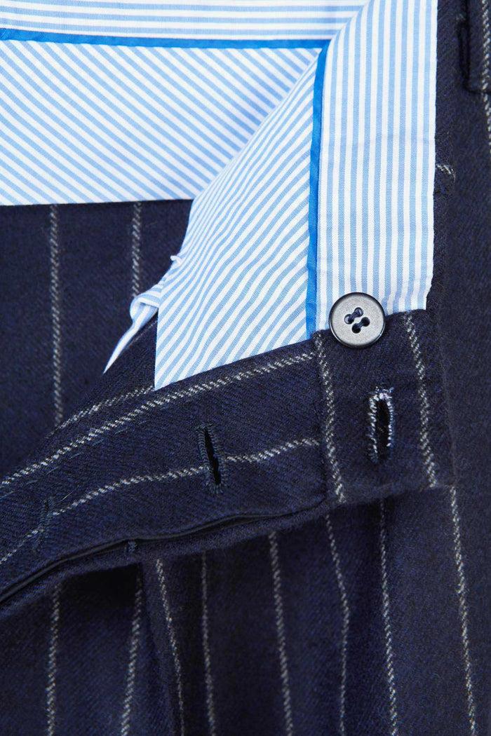 Giuliva Heritage Collection Umberto Trousers In Wool Pinstripe