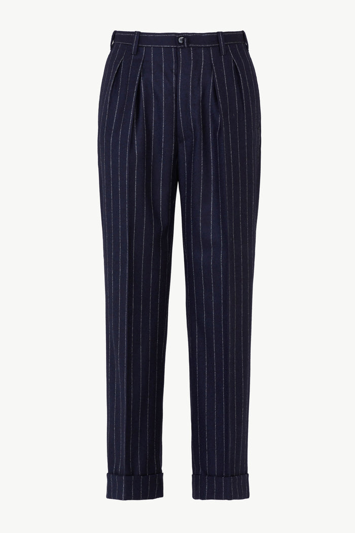 giuliva heritage collection Umberto Trousers in Wool Pinstripe