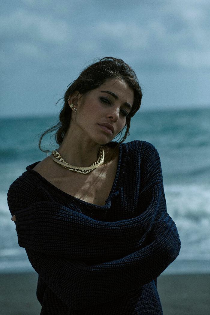 Giuliva Heritage Collection Vilma Sweater In Cotton Knit