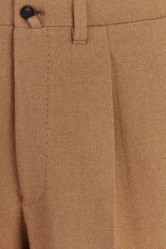 Giuliva Heritage Collection Vito Trousers In Herringbone Camelhair