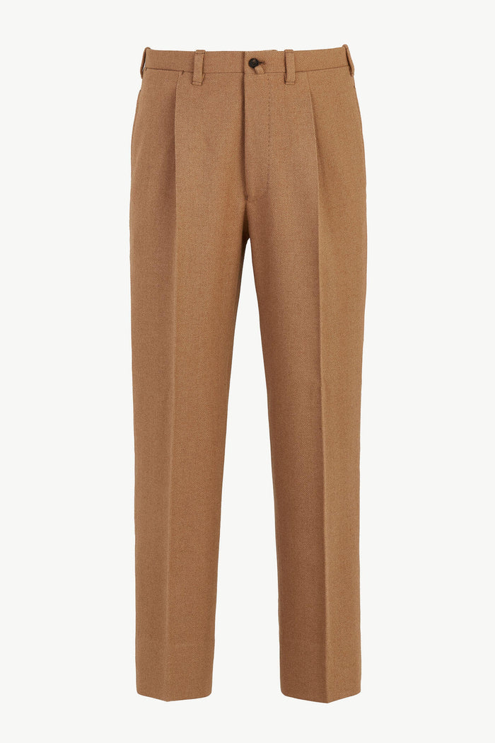giuliva heritage collection Vito Trousers in Herringbone Camelhair