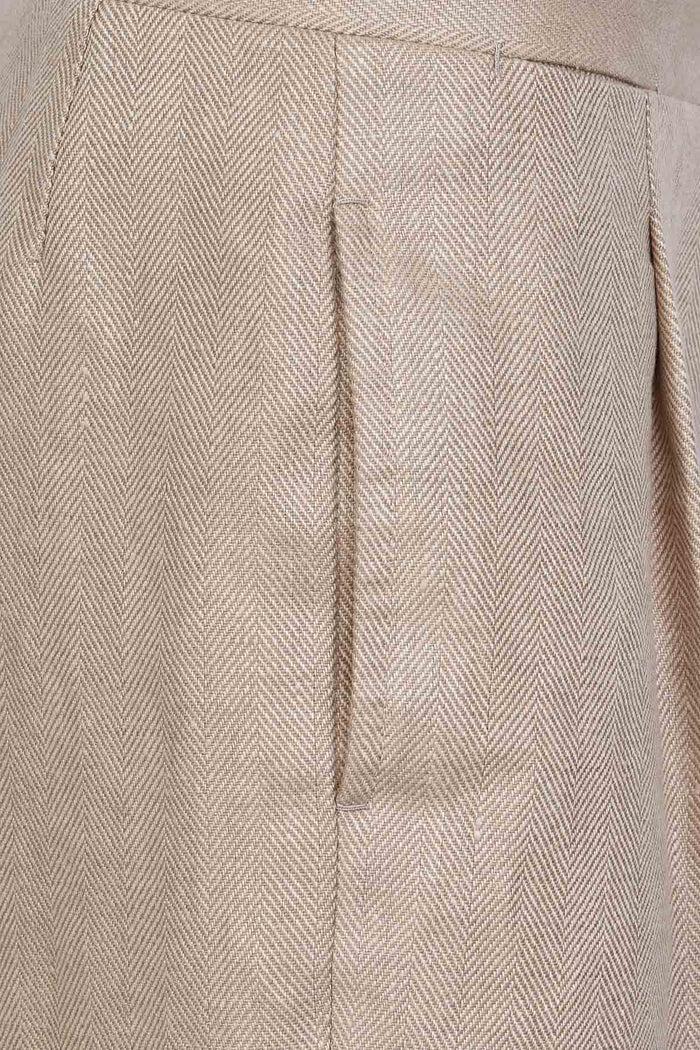 Giuliva Heritage Collection Vito Trousers In Linen Herringbone