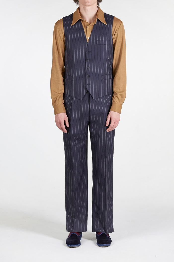 Giuliva Heritage Collection Vito Trousers In Wool Pinstripe