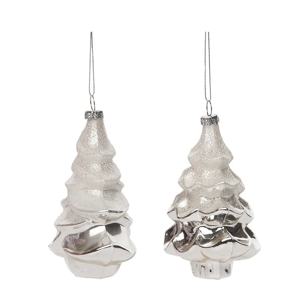 glam style 5 in. Multicolored Christmas Tree Orn Set 2