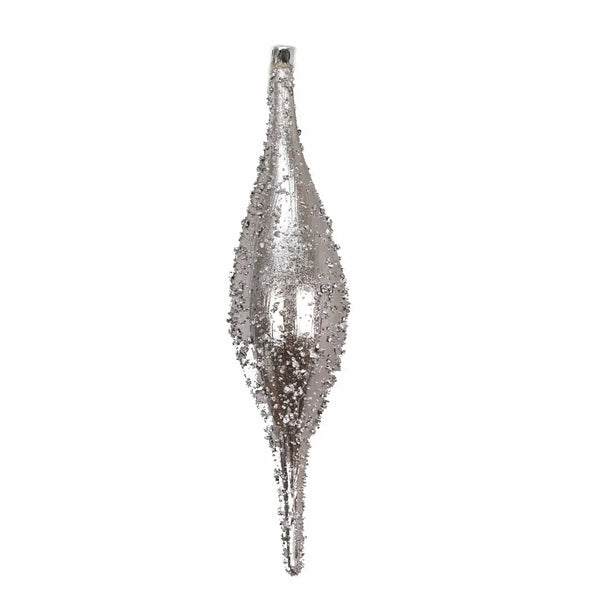 glam style 9" Faux Glass Beaded Vp Finial Ornament - Blush