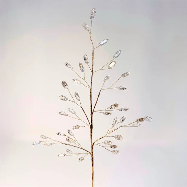 glam style Elegant Acrylic Amethyst Gem Spray - Champagne - 21"