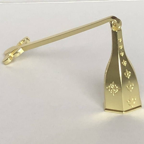 Glam Style Fleur De Lis Snuffer With Matte Gold Finish