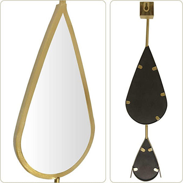 Glam Style Glam Mirrors Wall Mounted Mirror Tear Drop Shape Gold 5-Pack