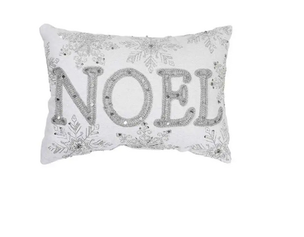Glam Style Glam Noel Embroidered Throw Pillow 14x20